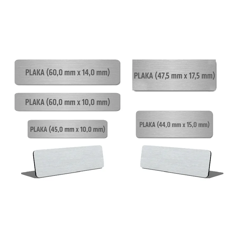 Metal Plaka-4510 Metal Plaka  (45,0 mm x 10,0 mm)